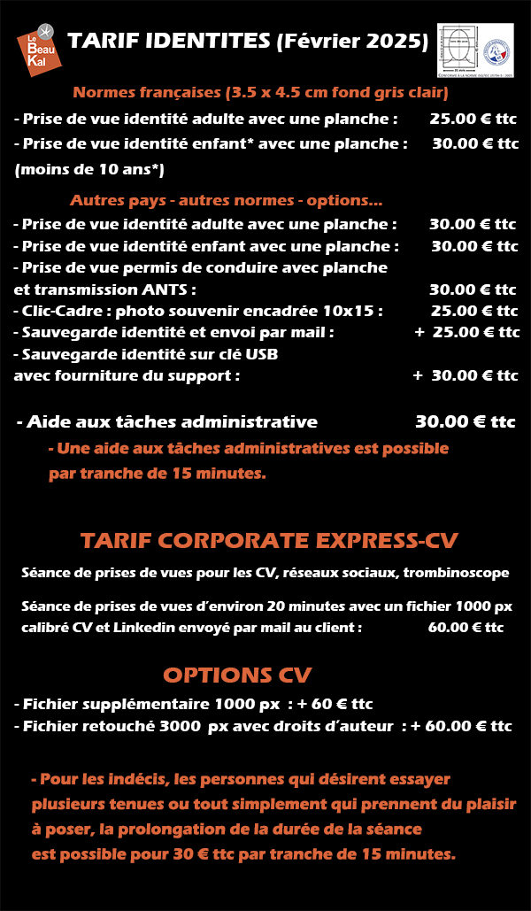 Photo d'identité en studio